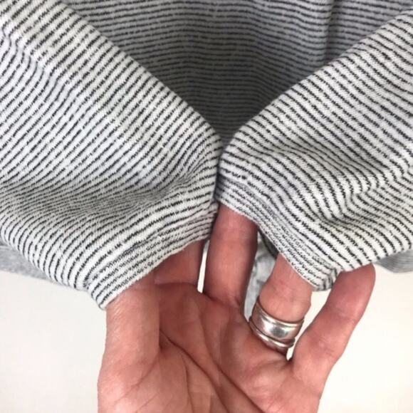 Grey & Gray Medium Striped Sweatshirt Top - Picture 7 of 8